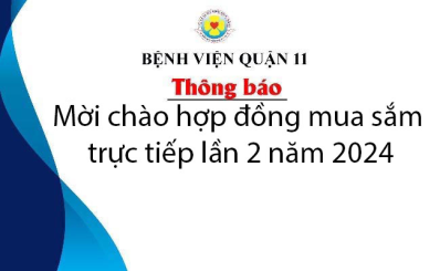 Thông báo mời chào hợp đồng mua sắm trực tiếp lần 2 năm 2024